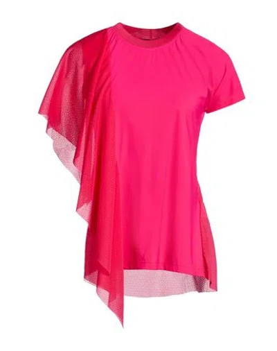 High Camelia Woman T-shirt Fuchsia Size L Nylon, Elastane In Pink