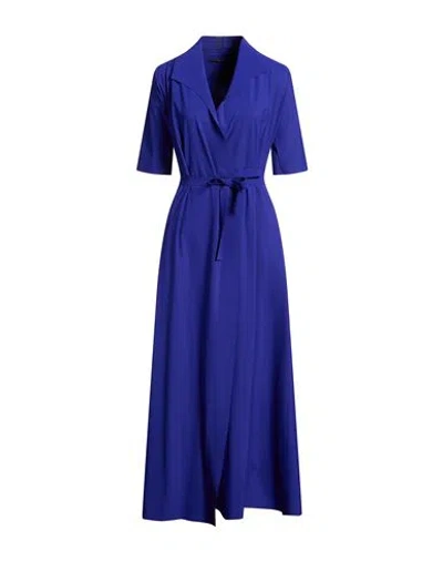 High Clever Woman Maxi Dress Bright Blue Size 8 Nylon, Elastane