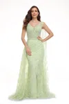 High Couture Nr2236 Prom Long Formal Evening Dress In Green