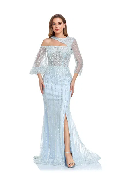 High Couture Nr2261 Prom Long Formal Dress In Blue