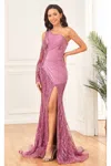 High Couture Nr2289 Beaded Long Formal Slit Sequin Prom Dress In Pink