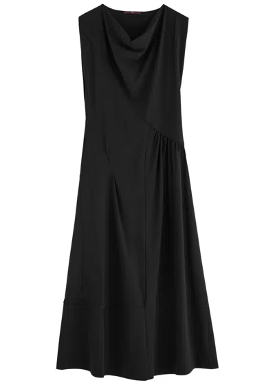 High Daring Stretch-jersey Midi Dress In Black