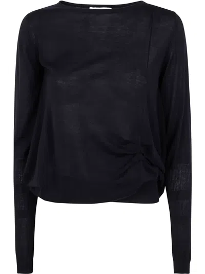 High Drap-detailing T-shirt In Schwarz