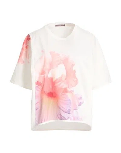 High Evocative Woman T-shirt Ivory Size M Cotton In White
