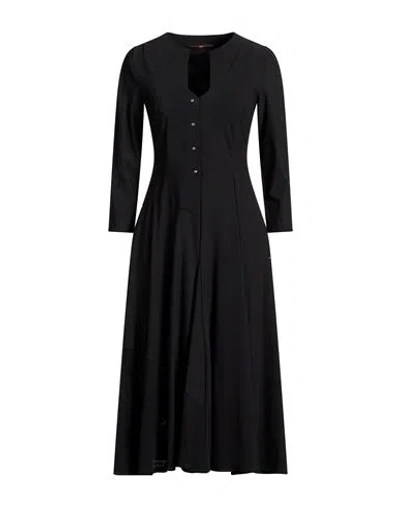 High Exhibit Woman Midi Dress Black Size 12 Polyamide, Elastane