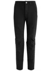 Shop High Finish Line Stretch-jersey Trousers In Black