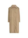 High Glisten Button-up Parka In Neutrals