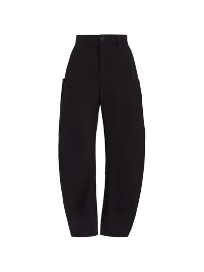 High Grece Panelled Tapered Trousers In Black