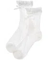 High Heel Jungle 2pk The Coquette Sock Set In White