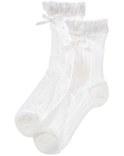 High Heel Jungle 2pk The Coquette Sock Set In White