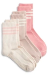 High Heel Jungle 3-pack Varsity Grip Crew Socks In Multi