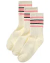 High Heel Jungle 3pk Sophomore Sock Set In White