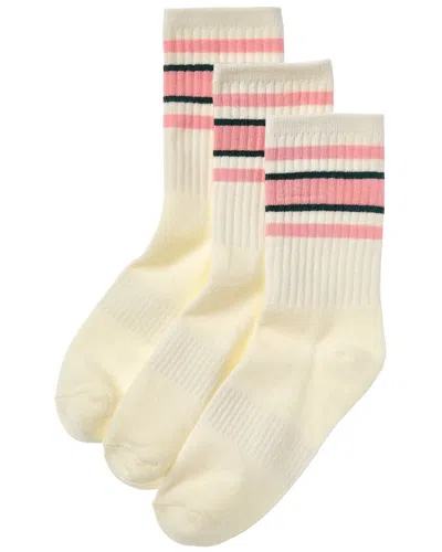 High Heel Jungle 3pk Sophomore Sock Set In White