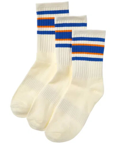 High Heel Jungle 3pk Sophomore Sock Set In White