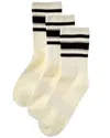 High Heel Jungle 3pk Sophomore Sock Set In White