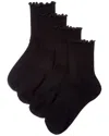 High Heel Jungle 5pk Premium Frill Edge Sock Set In Black