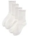 High Heel Jungle 5pk Premium Frill Edge Sock Set In White