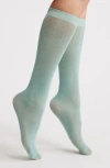 High Heel Jungle Baby Shimmer Crew Socks In Blue