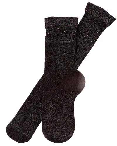 High Heel Jungle Baby Shimmer Knee Socks In Black