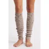 High Heel Jungle Blake Embellished Leg Warmers In Brown