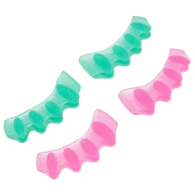 High Heel Jungle By Kathryn Eisman After Party Silicon Gel Toe Separators- 2 Pairs In Blue/pink