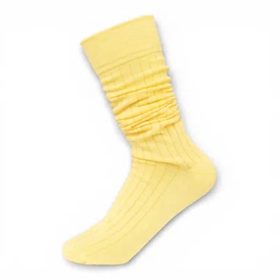 High Heel Jungle By Kathryn Eisman Women's Arcade Fine Knit Sock - Yellow