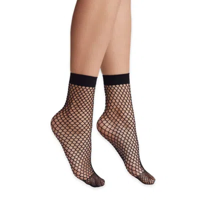 High Heel Jungle By Kathryn Eisman Women's Black Catch Em Fishnet