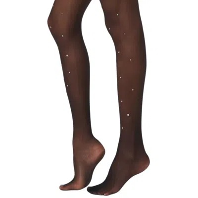 High Heel Jungle By Kathryn Eisman Women's Black Crystalize Sheer Tight