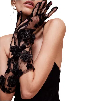 High Heel Jungle By Kathryn Eisman Women's Black Dahlia Opera Gloves