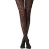 High Heel Jungle By Kathryn Eisman Women's Black Leopard Print Tight In Black