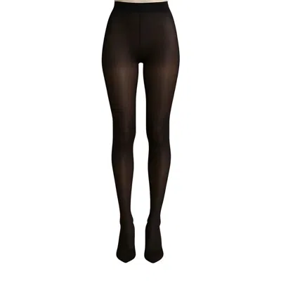 High Heel Jungle By Kathryn Eisman Women's Black Sculpt 40 Denier Opaque Tights – 2 Pack