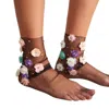 High Heel Jungle By Kathryn Eisman Women's Black Secret Garden Sock- One Size In Black