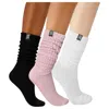 High Heel Jungle By Kathryn Eisman Women's Black / White / Pink Scrunch Grip Sock - Three Pack In Multi