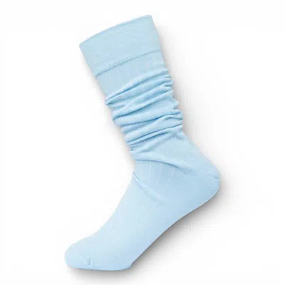 High Heel Jungle By Kathryn Eisman Women's Blue Arcade Fine Knit Sock - Sky