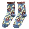 High Heel Jungle By Kathryn Eisman Women's Blue Garden Party Cotton Sock - Periwinkle In Blue