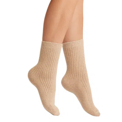 High Heel Jungle By Kathryn Eisman Women's Brown Cashmere Socks - Latte In Neutral