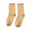 High Heel Jungle By Kathryn Eisman Women's Brown Lurex Trouse Sock - Brass In Neutral