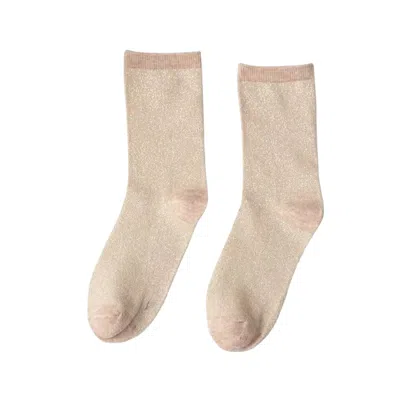 High Heel Jungle By Kathryn Eisman Women's Brown Lurex Trouse Sock - Champagne