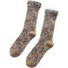 High Heel Jungle By Kathryn Eisman Women's Brown Wintergarden Frill Socks Chestnut In Brown