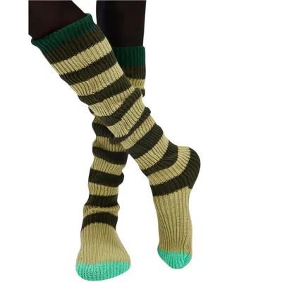 High Heel Jungle By Kathryn Eisman Women's Candy Thigh High Sock Green
