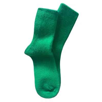 High Heel Jungle By Kathryn Eisman Women's Cashmere Cloud Sock - Apple Green