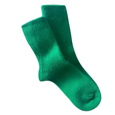 High Heel Jungle By Kathryn Eisman Women's Cashmere Cloud Sock - Apple Green