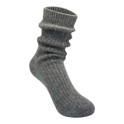 High Heel Jungle By Kathryn Eisman Women's Cashmere Sock Grey In Gray