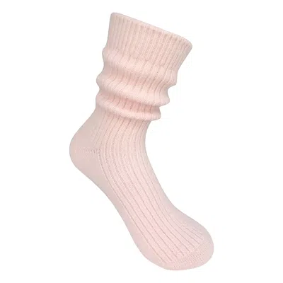 High Heel Jungle By Kathryn Eisman Women's Cashmere Socks - Baby Pink