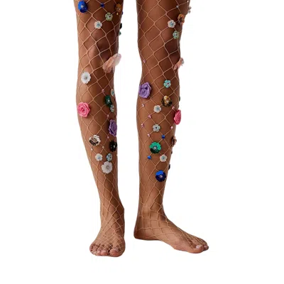 High Heel Jungle By Kathryn Eisman Women's Celebration Tights In Brown