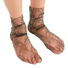High Heel Jungle By Kathryn Eisman Women's Crystal Lace Sock - Black In Black