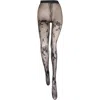 High Heel Jungle By Kathryn Eisman Women's Floral Sheer Tight - Black In Black