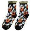 High Heel Jungle By Kathryn Eisman Women's Garden Party Cotton Sock - Black In Black
