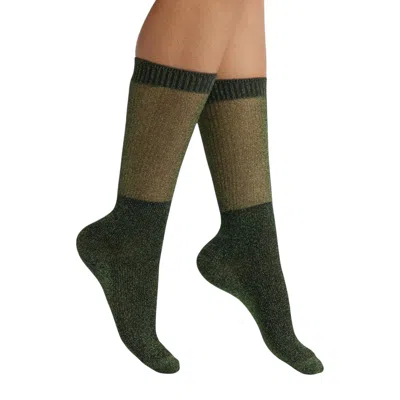 High Heel Jungle By Kathryn Eisman Women's Glitter Dance Socks - Green