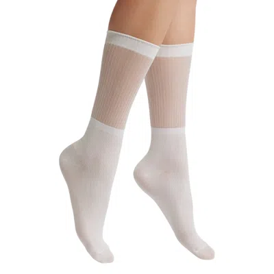 High Heel Jungle By Kathryn Eisman Women's Glitter Dance Socks - White